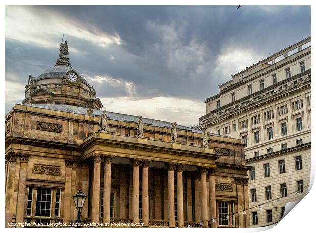 Town Hall and Martins Buildings Liverpool  Print by Phil Longfoot