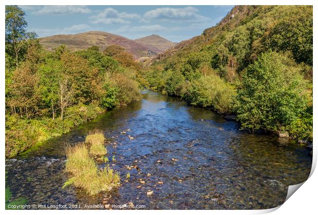 River Glaslyn Beddgelert Snowdonia Print by Phil Longfoot