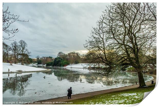 Sefton Park Winter Scene  Print by Phil Longfoot