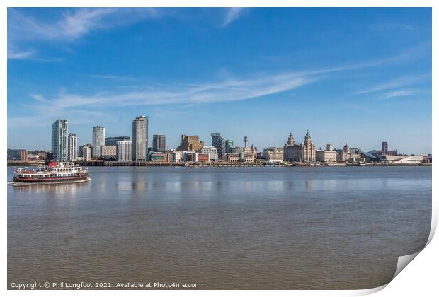 Ferry across the Mersey  Print by Phil Longfoot