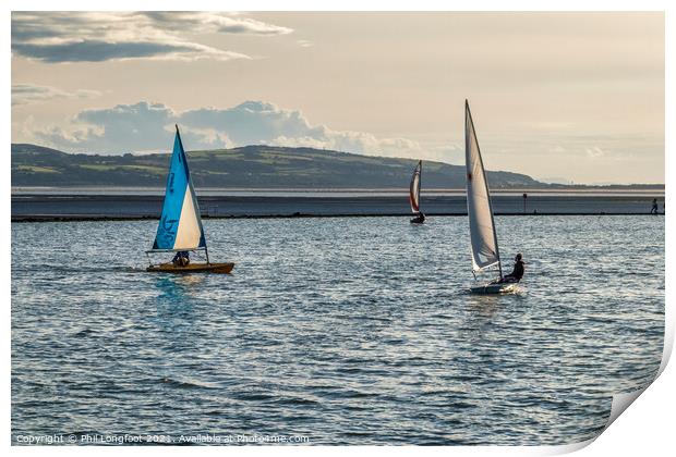 Yachts on West Kirby Marina Print by Phil Longfoot
