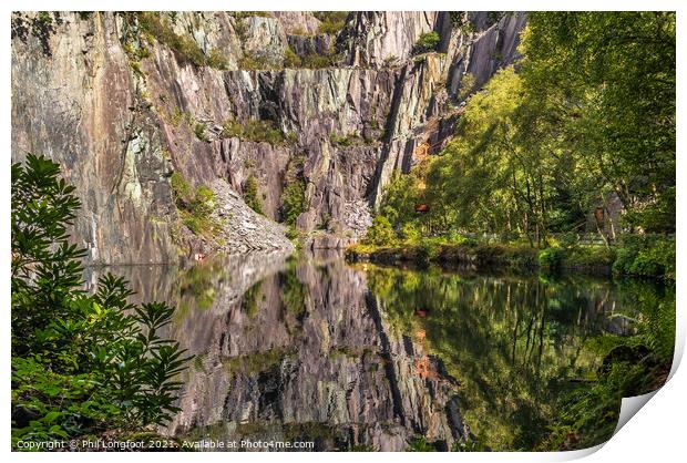 Old quarry reflections  Print by Phil Longfoot