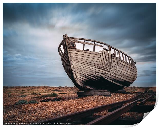 Shipwreck - South East Coast Long exposure Print by Billy McGarry