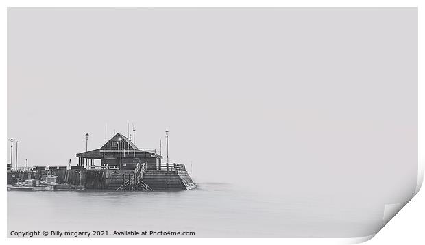 Boradstairs Pier on the kent Coast minimal Print by Billy McGarry