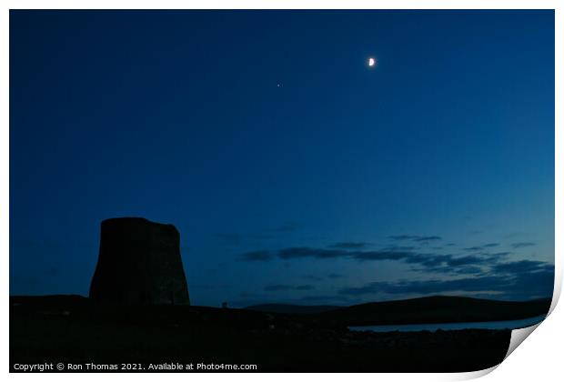 Mousa Broch Shetland Print by Ron Thomas