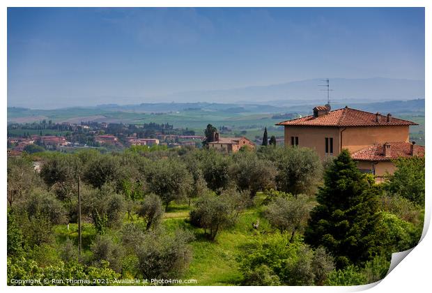 A Landscape in Tuscany Print by Ron Thomas