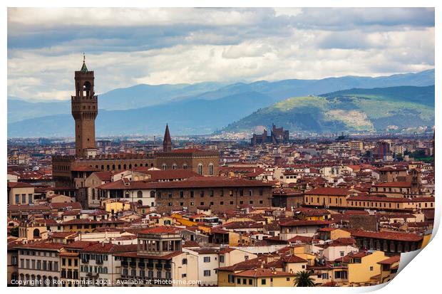 View over Florence Print by Ron Thomas