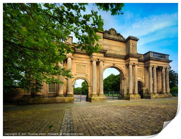 Birkenhead Park Grand Entrance Print by Ron Thomas