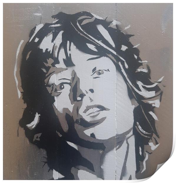 Mick Jagger art print Print by John Kenny