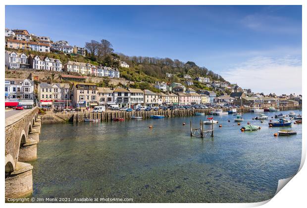 East Looe Riverside Print by Jim Monk