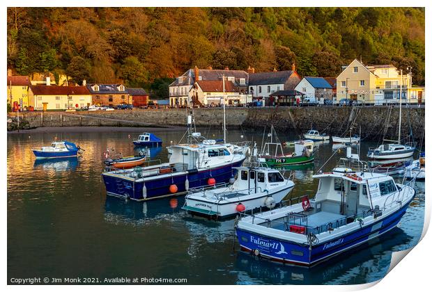 Minehead Harbour, Somerset Print by Jim Monk