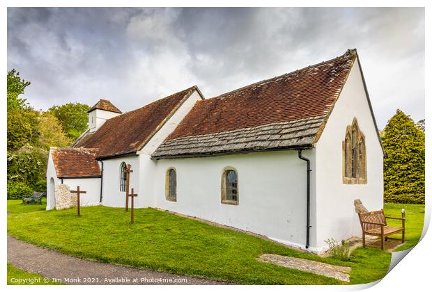 All Saints Church, Chalbury Print by Jim Monk