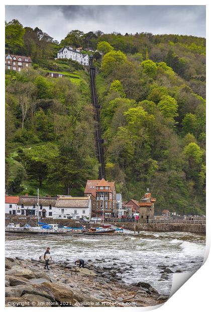 Lynton & Lynmouth Cliff Railway, Devon Print by Jim Monk