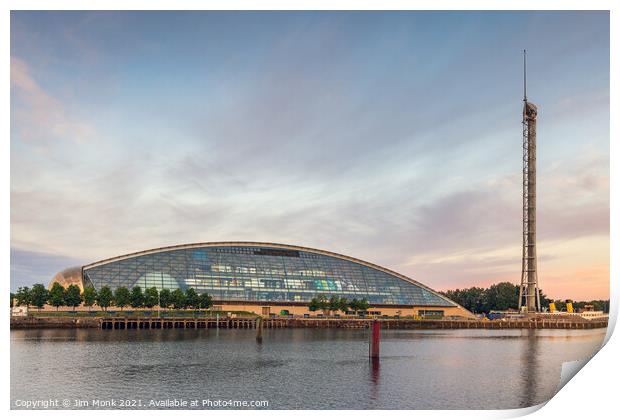 Glasgow Science Centre Print by Jim Monk