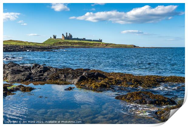 Dunstanburgh Castle Northumberland Print by Jim Monk