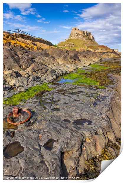 Lindisfarne Castle, Holy Island Print by Jim Monk