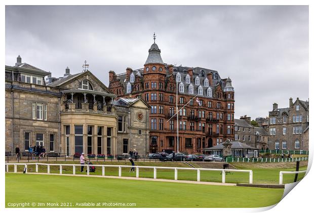 Tee Off at St Andrews Print by Jim Monk