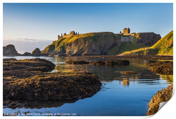 Dunnottar Castle from Castle Haven Print by Jim Monk