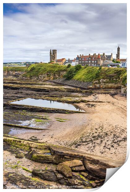Castle Sands in St Andrews Print by Jim Monk