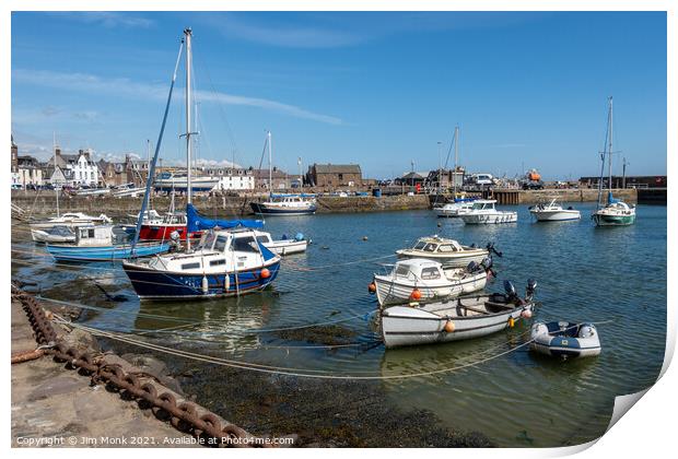 Stonehaven Harbour, Aberdeenshire Print by Jim Monk