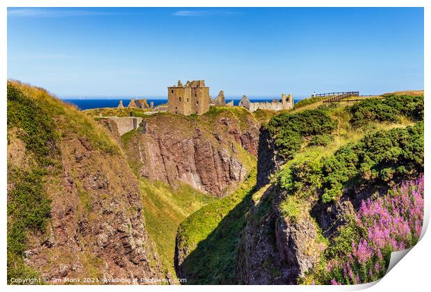 The Ruins of Dunnottar Castle Print by Jim Monk