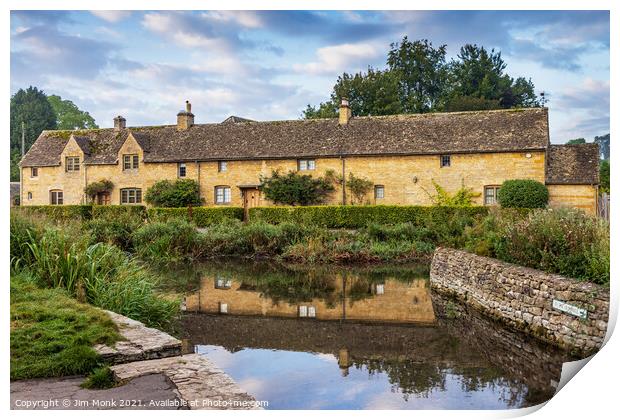 Cotswold Cottages, Lower Slaughter  Print by Jim Monk