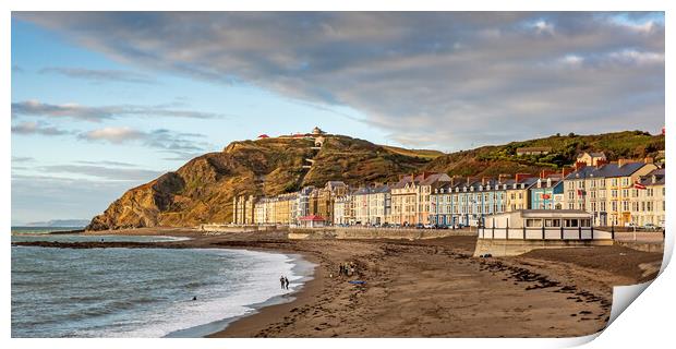 North Beach and Seafront, Aberystwyth Print by Jim Monk