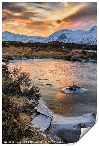Loch Ba Sunset Print by Jim Monk