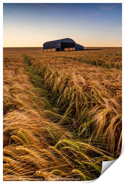 Dutch Barn, Sixpenny Handley Print by Jim Monk