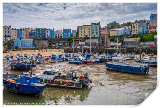 Tenby Harbour Pembrokeshire Print by Jim Monk