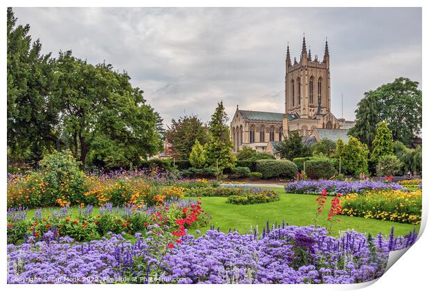 St Edmundsbury Cathedral in Bury St Edmunds Print by Jim Monk