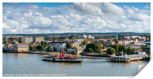 The Waverley Paddle Steamer at Gravesend Pier Kent Print by Jim Monk