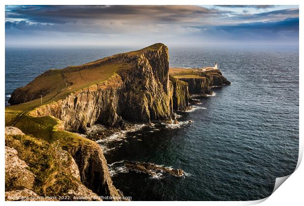 Neist Point Lighthouse Print by Jim Monk