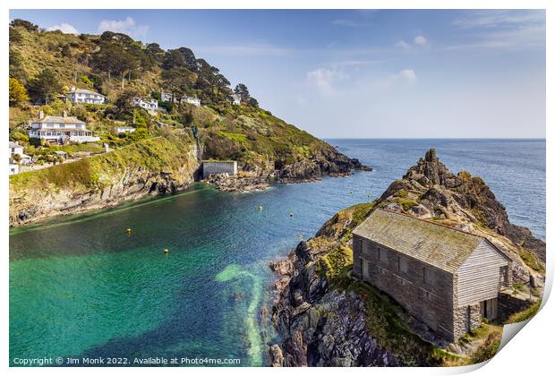 The Harbour Mouth, Polperro Print by Jim Monk