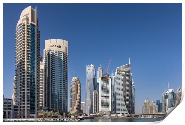 Dubai Marina, United Arab Emirates. Print by Jim Monk