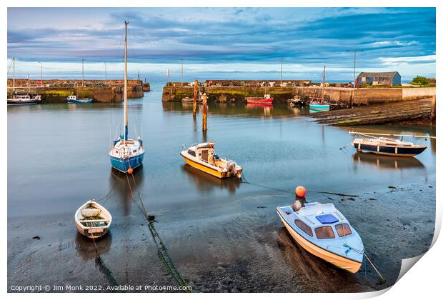 St Monans Harbour, East Neuk Of Fife Print by Jim Monk