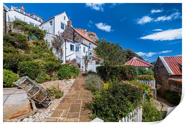 Runswick Bay Village Print by Jim Monk