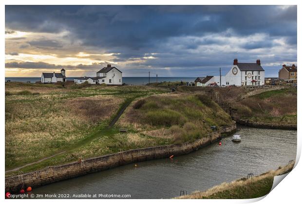 The Harbour at Seaton Sluice Print by Jim Monk