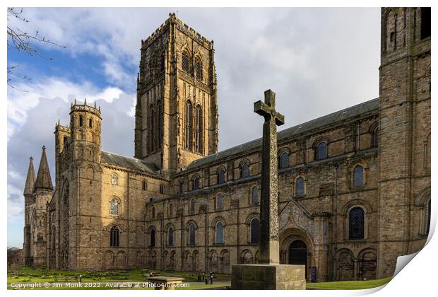 Durham Cathedral and Memorial Cross Print by Jim Monk