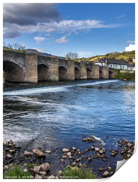 Crickhowell Bridge Brecon Beacons Print by Jim Monk