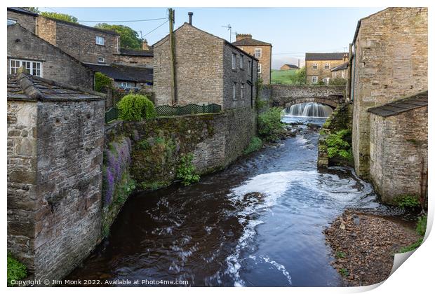 Gayle Beck in Hawes, Yorkshire Dales Print by Jim Monk