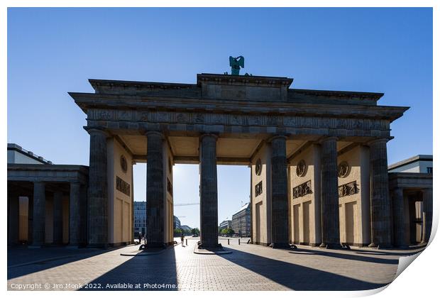 Brandenburg Gate Berlin Print by Jim Monk