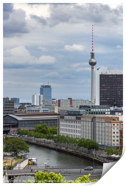 Berlin cityscape Print by Jim Monk