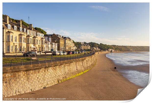 Filey Seafront and Beach Print by Jim Monk