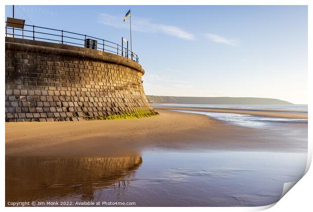 The Beach at Filey Print by Jim Monk