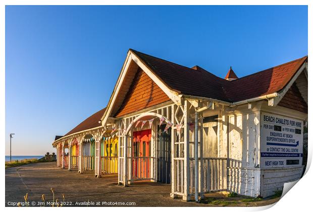 Chalets For Hire Print by Jim Monk