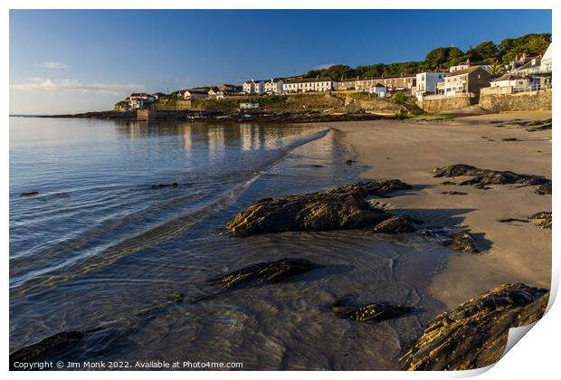 Portscatho Beach Sunrise Print by Jim Monk