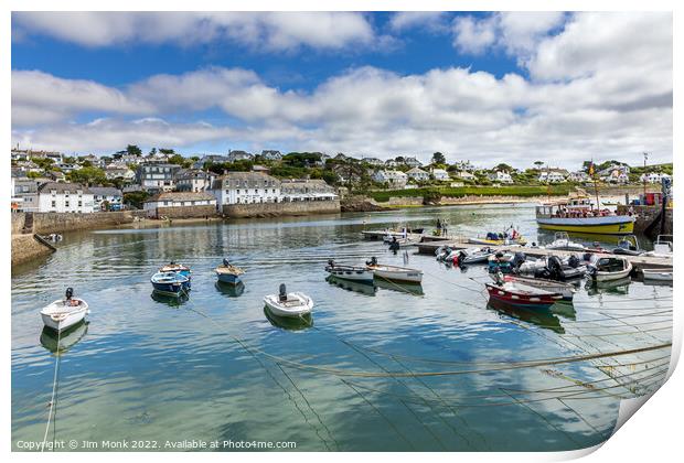 St Mawes Harbour, Cornwall Print by Jim Monk