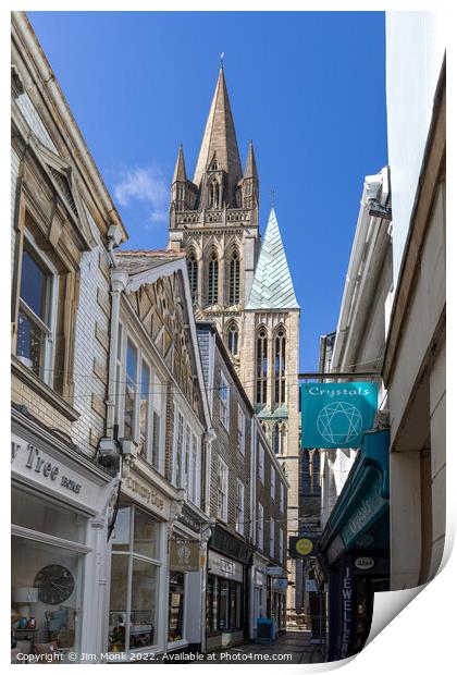 Cathedral Lane in Truro Print by Jim Monk