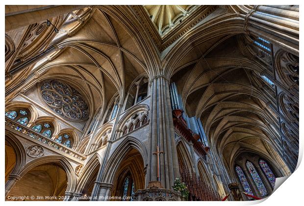 Interior of Truro Cathedral  Print by Jim Monk